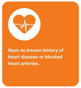Heart icon with no heart disease notice Heart icon with no heart disease notice