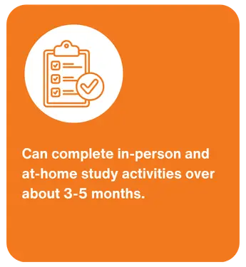 Checklist icon indicating 3–5 month study Checklist icon indicating 3–5 month study